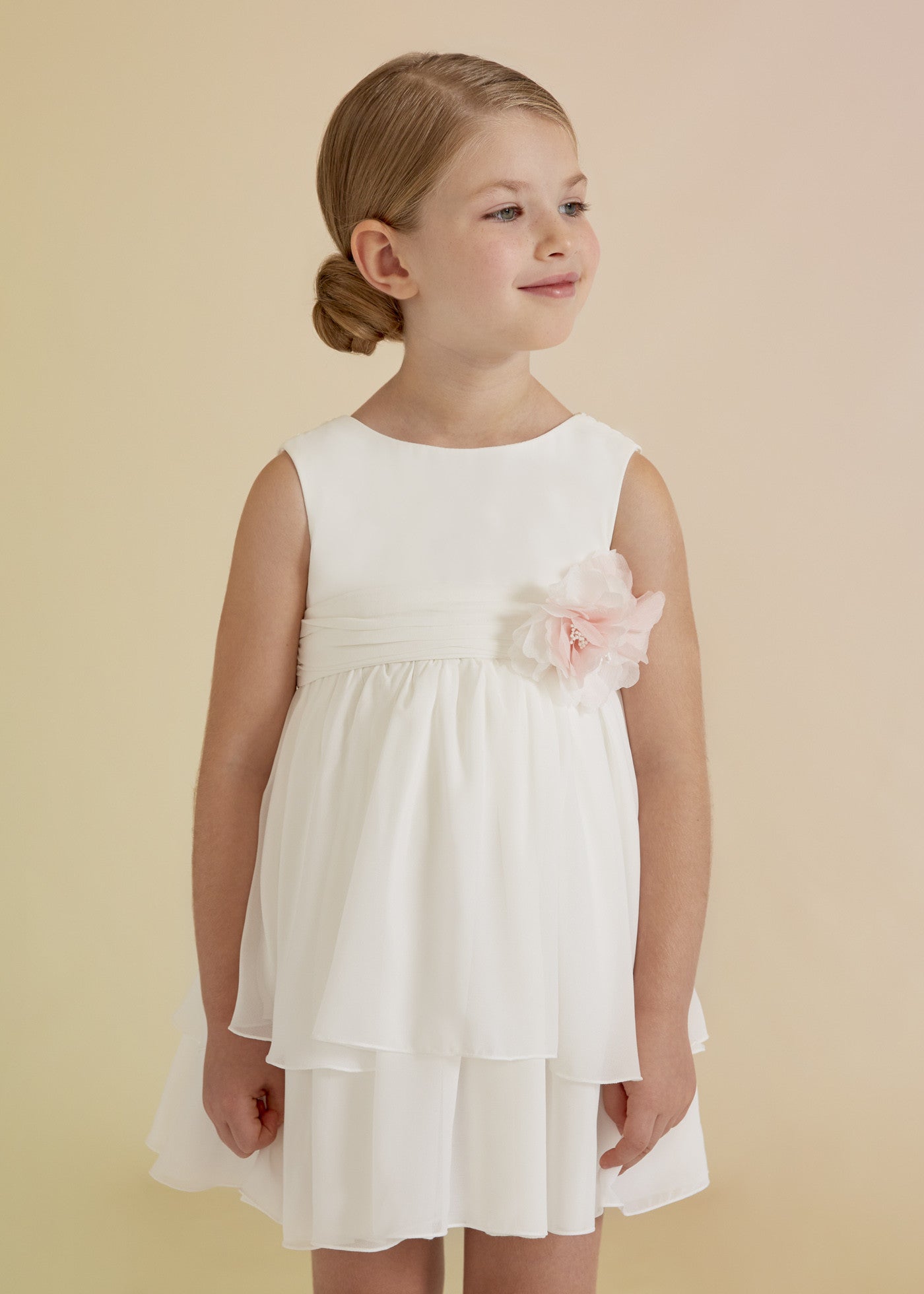 Abel & Lula 5030-1 Sukienka wizytowa dziewczynka kolor biały -  - #tag1# - #tag2# - #tag3# - #tag4#