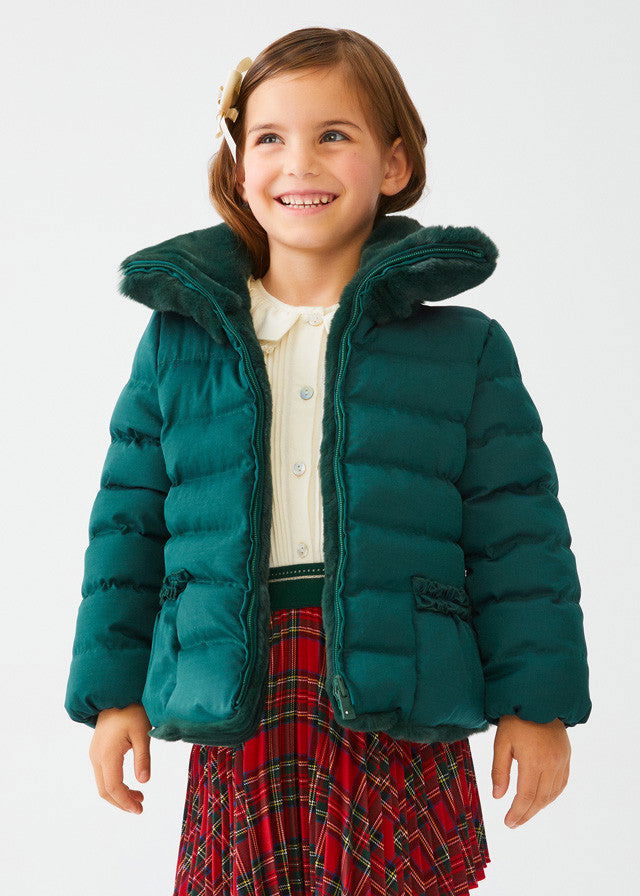 Abel & Lula Kurtka zimowa dwustronna dziewczęca 5832-75 Butelkowy -  - #tag1# - #tag2# - #tag3# - #tag4#