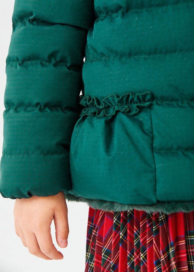 Abel & Lula Kurtka zimowa dwustronna dziewczęca 5832-75 Butelkowy -  - #tag1# - #tag2# - #tag3# - #tag4#