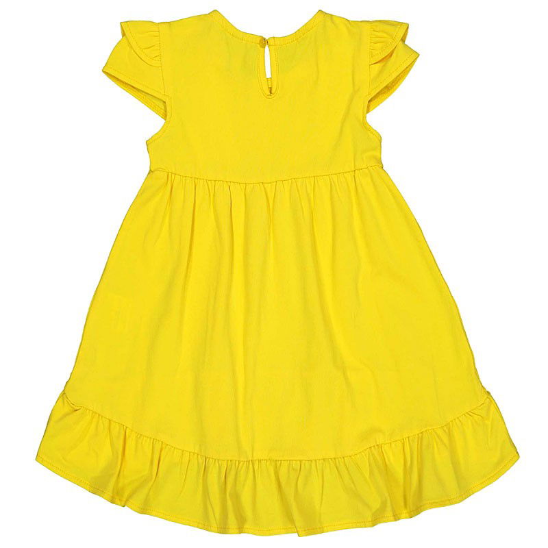 Birba Sukienka bawełniana Baby Girl 45310-00 35E kolor żółty -  - #tag1# - #tag2# - #tag3# - #tag4#