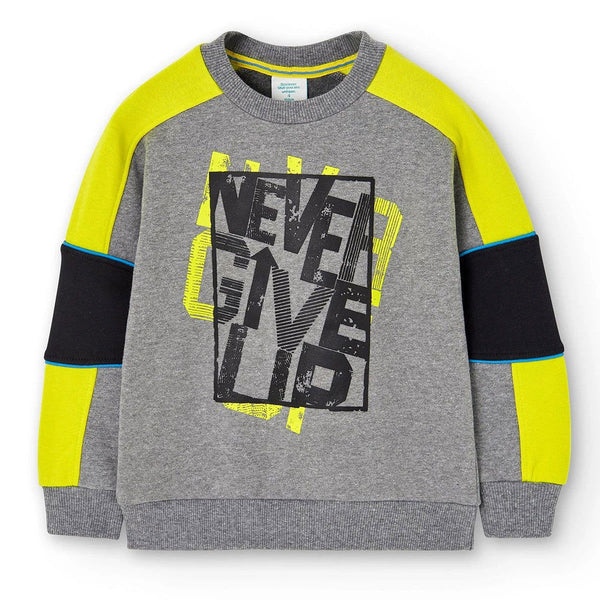 Boboli sweatshirt 507114-8125 color gray