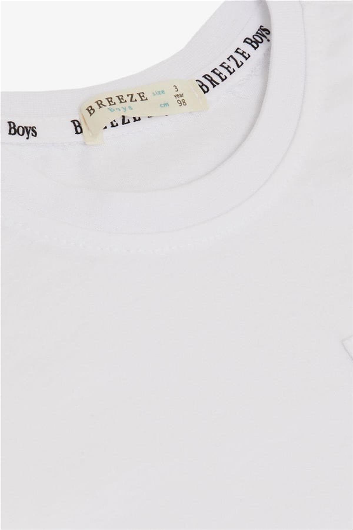 Bluzka Bawełniana chłopak biały 19783-7624 GKMOC -  - #tag1# - #tag2# - #tag3# - #tag4#