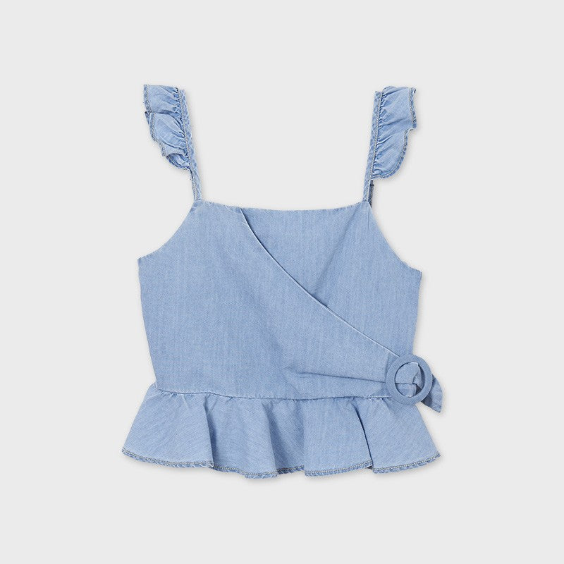 Bluzka z klamrą dziewczynka Mayoral 6179-16 niebieski -  - #tag1# - #tag2# - #tag3# - #tag4#