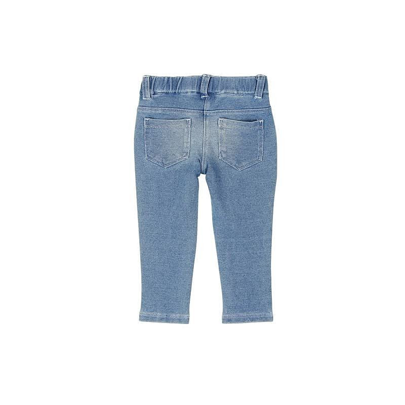 Boboli 295006-BLEACH Spodnie dla dziewczynki bawełniane z kieszonkami kolor niebieski -  - #tag1# - #tag2# - #tag3# - #tag4#