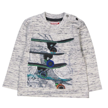 Boboli 344012_8081 bluzka kolor szary melanż -  - #tag1# - #tag2# - #tag3# - #tag4#