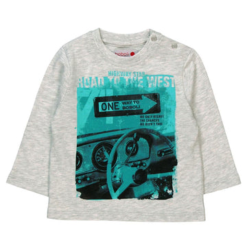 Boboli 344023_7299 bluzka kolor szary melanż -  - #tag1# - #tag2# - #tag3# - #tag4#