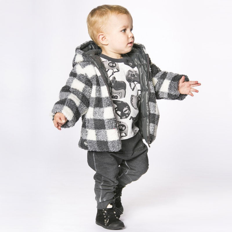 Boboli 344090_9615 kurtka dwustronna kolor szary -  - #tag1# - #tag2# - #tag3# - #tag4#