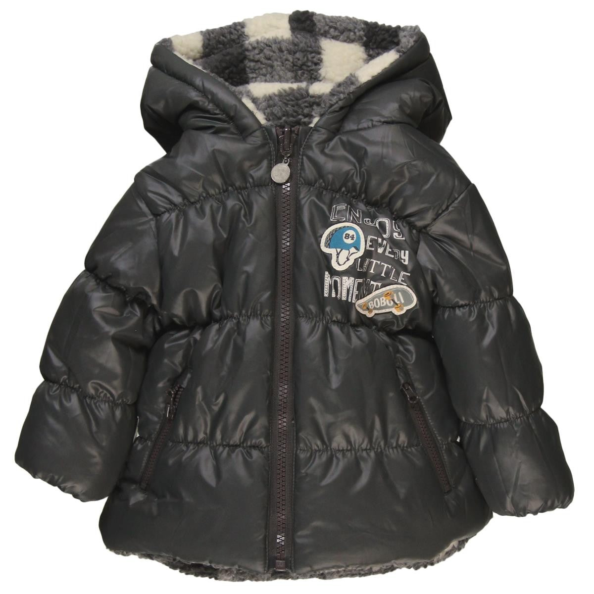 Boboli 344090_9615 kurtka dwustronna kolor szary -  - #tag1# - #tag2# - #tag3# - #tag4#