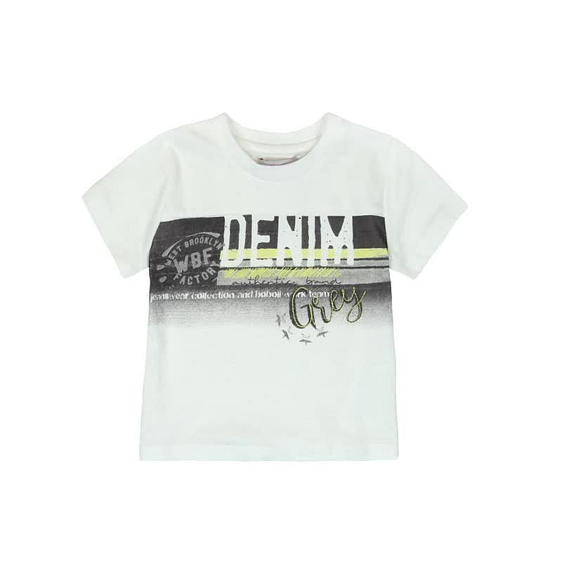 Boboli 345046-1111 Bluzka dla chłopca z nadrukiem kolor krem -  - #tag1# - #tag2# - #tag3# - #tag4#