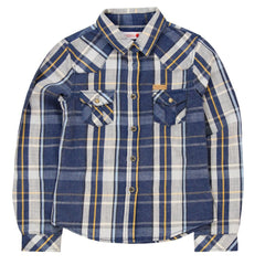 Boboli 454159_9561 checked shirt navy blue