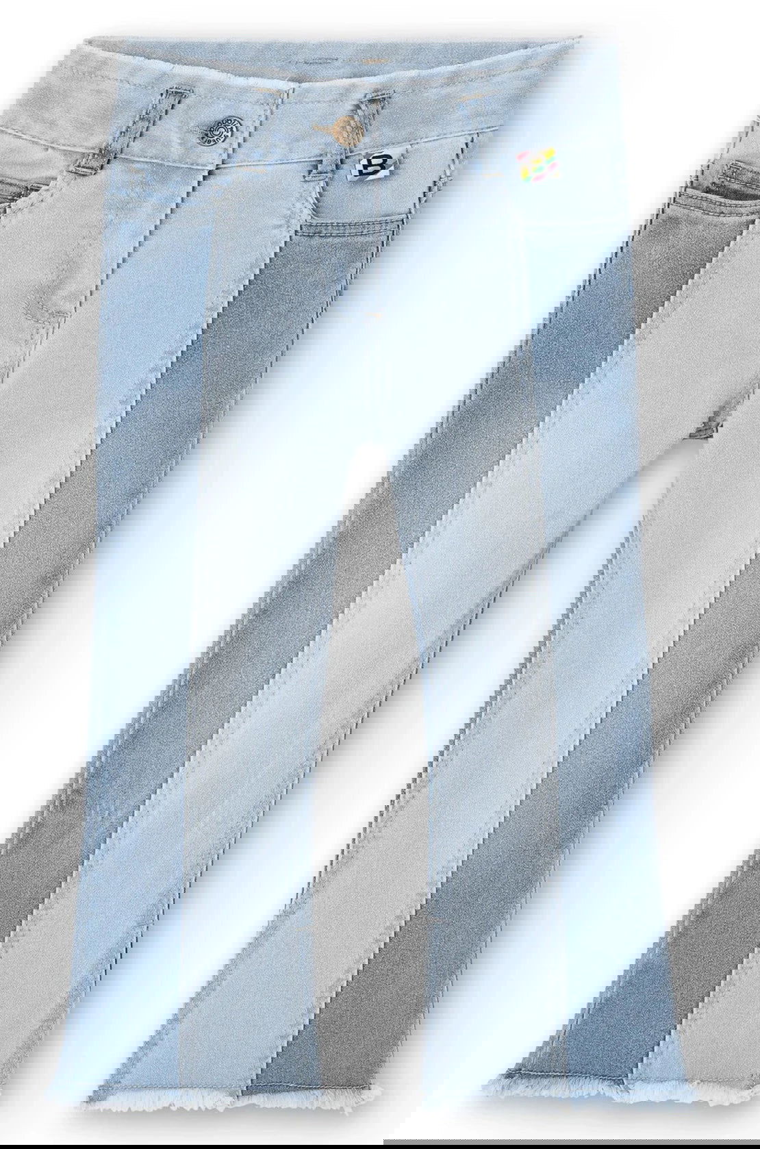 Boboli 456027-BLEACH Spodnie dzwony dziewczynka kolor niebieski -  - #tag1# - #tag2# - #tag3# - #tag4#