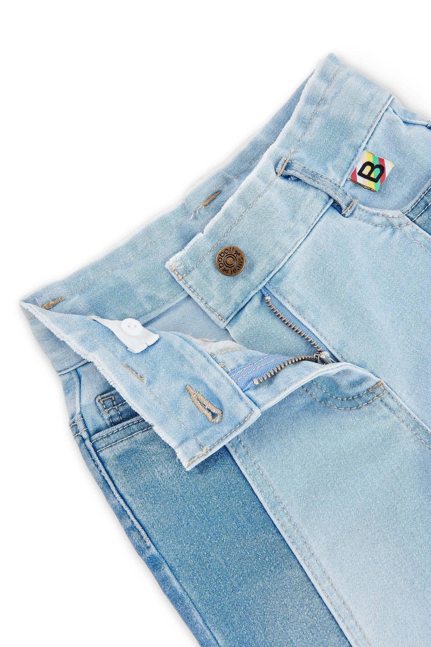 Boboli 456027-BLEACH Spodnie dzwony dziewczynka kolor niebieski -  - #tag1# - #tag2# - #tag3# - #tag4#