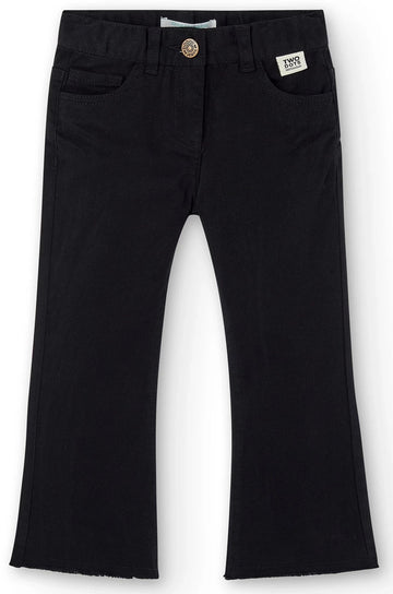 Boboli 476018-890 Spodnie dzwony dziewczynka kolor czarny -  - #tag1# - #tag2# - #tag3# - #tag4#