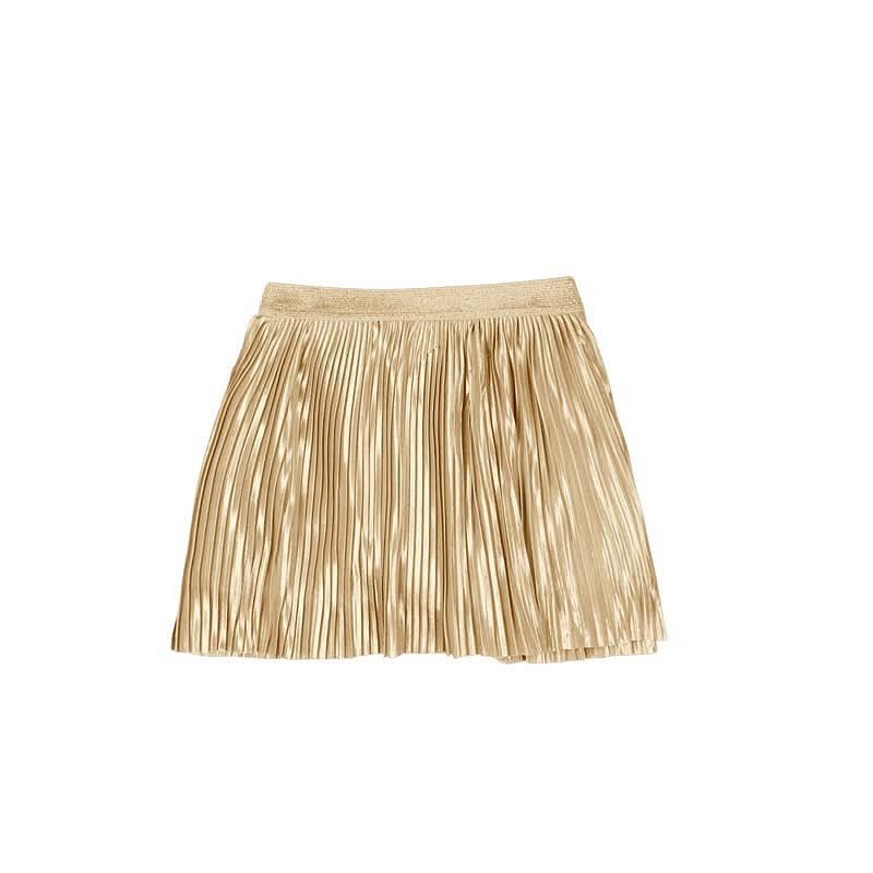 Boboli 725273-7308 Spódnica dziewczęca plisowana na gumeczce kolor piaskowy -  - #tag1# - #tag2# - #tag3# - #tag4#