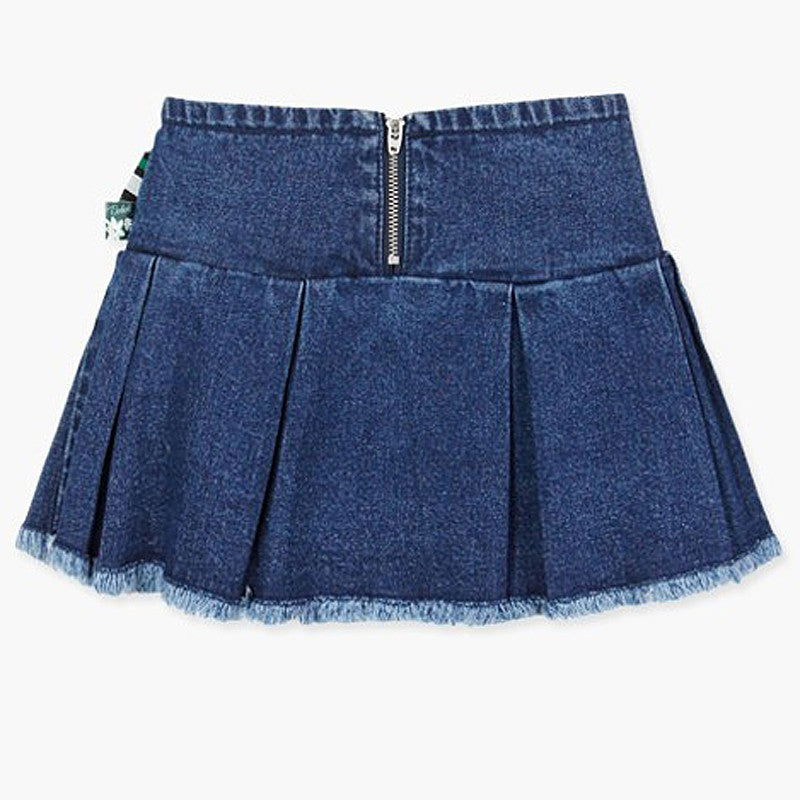 Boboli Spódnica jeansowa dla dziewczynki niebieska 417080-BLUE -  - #tag1# - #tag2# - #tag3# - #tag4#