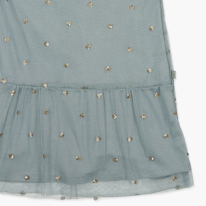 Boboli Tiulowa sukienka dla dziewczynki morska 727477-8102 -  - #tag1# - #tag2# - #tag3# - #tag4#