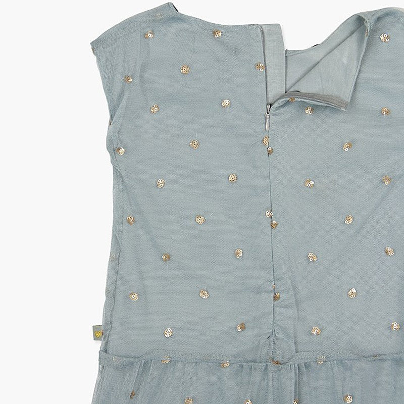 Boboli Tiulowa sukienka dla dziewczynki morska 727477-8102 -  - #tag1# - #tag2# - #tag3# - #tag4#