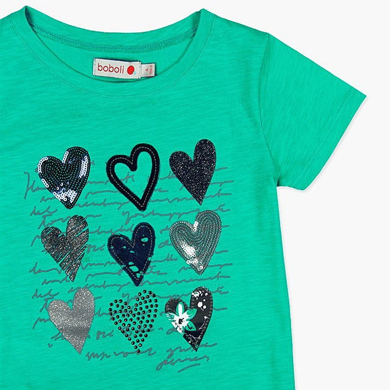Boboli t-shirt dla dziewczynki zielony 417125-4455 -  - #tag1# - #tag2# - #tag3# - #tag4#