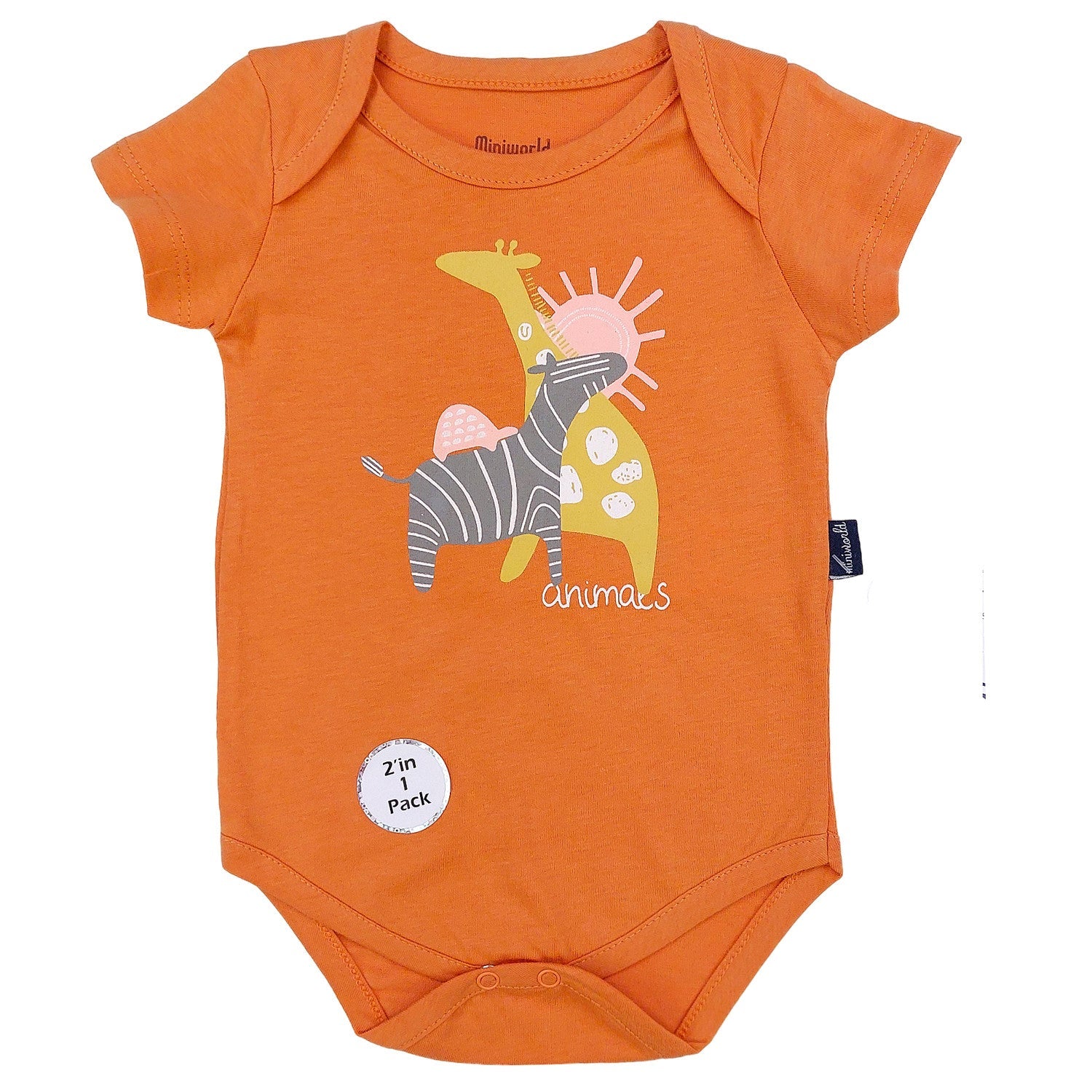 Body Niemowlęce Zebra 2 Pak chłopak pomarańcz 18243-24624 GKMOC -  - #tag1# - #tag2# - #tag3# - #tag4#