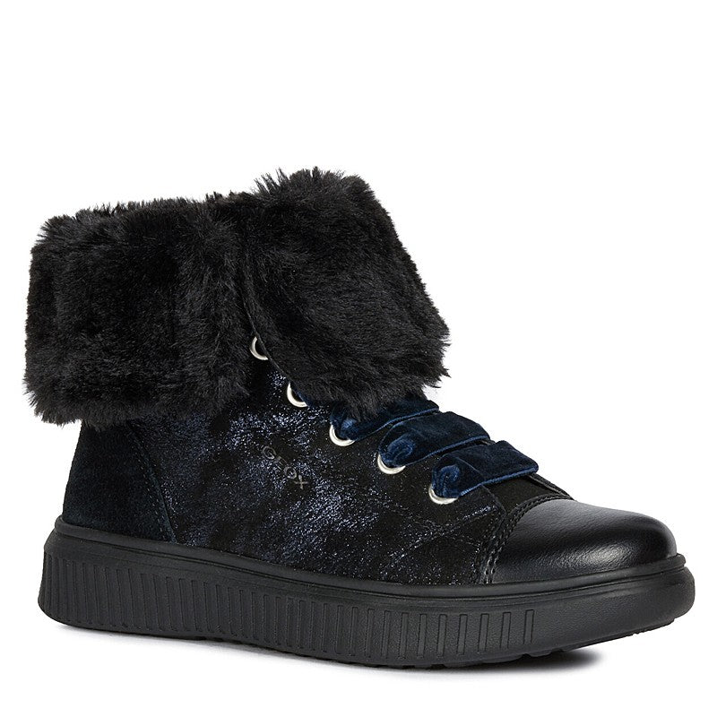 Botki zimowe dziewczęce GEOX J947YB-0MA22-C9999_M czarny -  - #tag1# - #tag2# - #tag3# - #tag4#