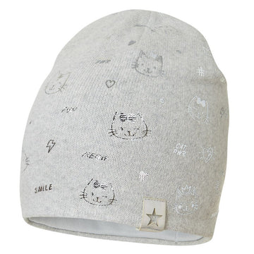 Broel INGRID Czapka przejściowa dziewczęca kolor j.szary -  - #tag1# - #tag2# - #tag3# - #tag4#