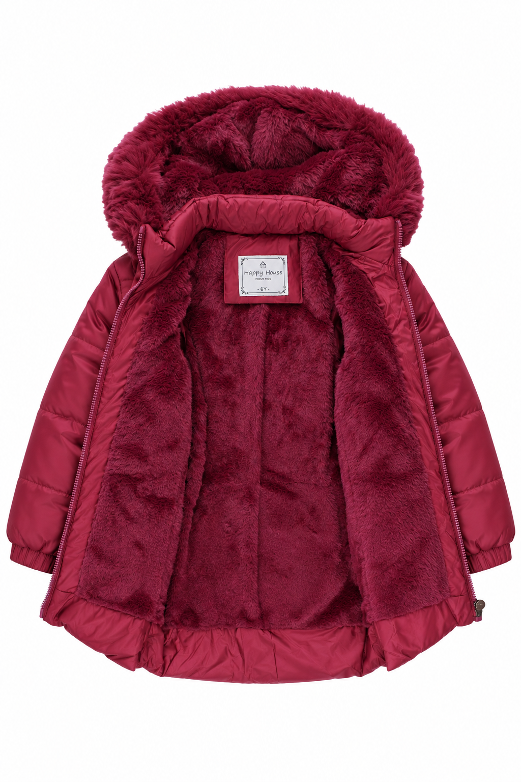 Happy House KK2315-27925 Burgundy Girls' Winter Jacket