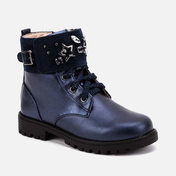 Buty biker w gwiazdki sznurowane dla dziewczynki Mayoral 46031-71 Granatowy -  - #tag1# - #tag2# - #tag3# - #tag4#