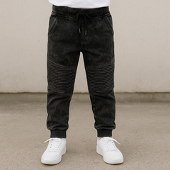 Boys black distressed trousers BoyBoy 423-27-28425