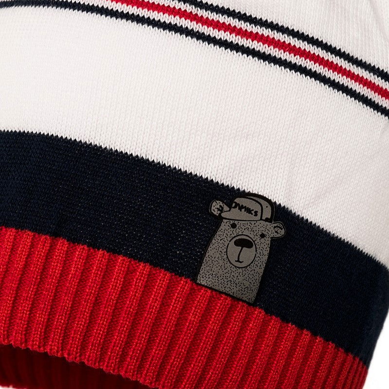 DAVID Czapka dzianinowa chłopięca Jamiks JWC013 kolor czerwony -  - #tag1# - #tag2# - #tag3# - #tag4#