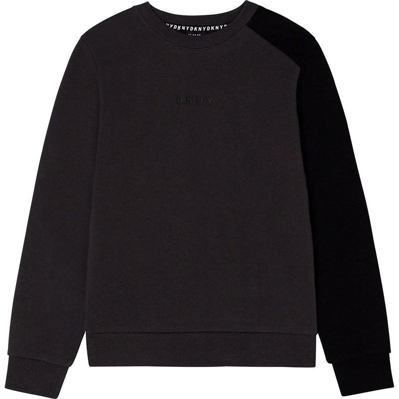 DKNY D25D60-62 Bluza z nadrukiem chłopięca kolor ciemny szary -  - #tag1# - #tag2# - #tag3# - #tag4#