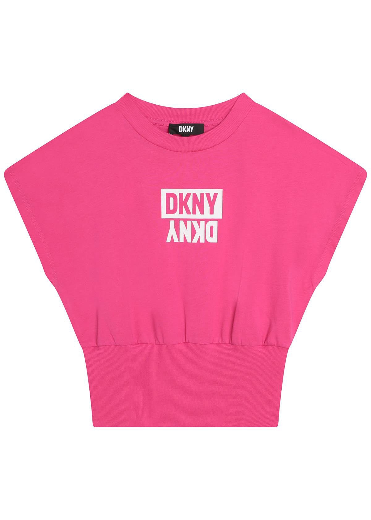 DKNY D35S81-483 Bluzka dziewczynka kolor malinowy -  - #tag1# - #tag2# - #tag3# - #tag4#