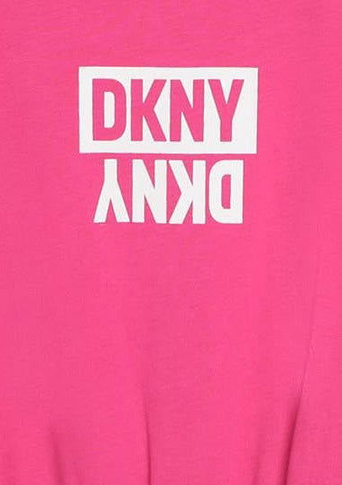 DKNY D35S81-483 Bluzka dziewczynka kolor malinowy -  - #tag1# - #tag2# - #tag3# - #tag4#