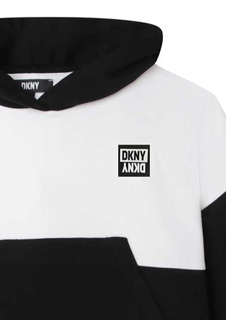 DKNY D35S95-09B Bluza z kapturem dziewczynka kolor czarny -  - #tag1# - #tag2# - #tag3# - #tag4#