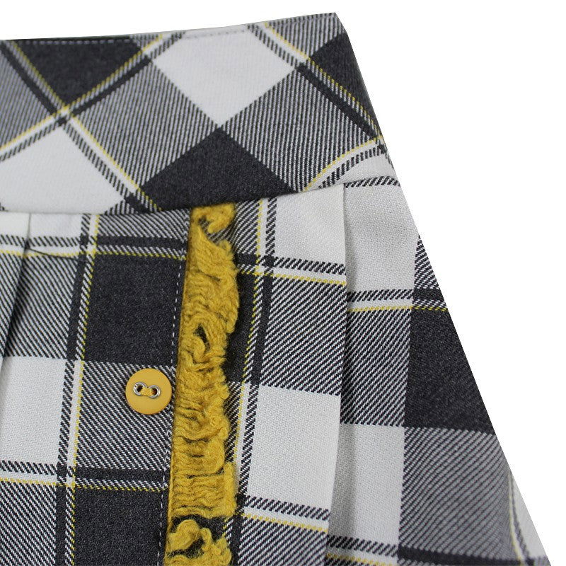 Dr.Kid DK340/O17 spódnica krata  krata kolor szary -  - #tag1# - #tag2# - #tag3# - #tag4#