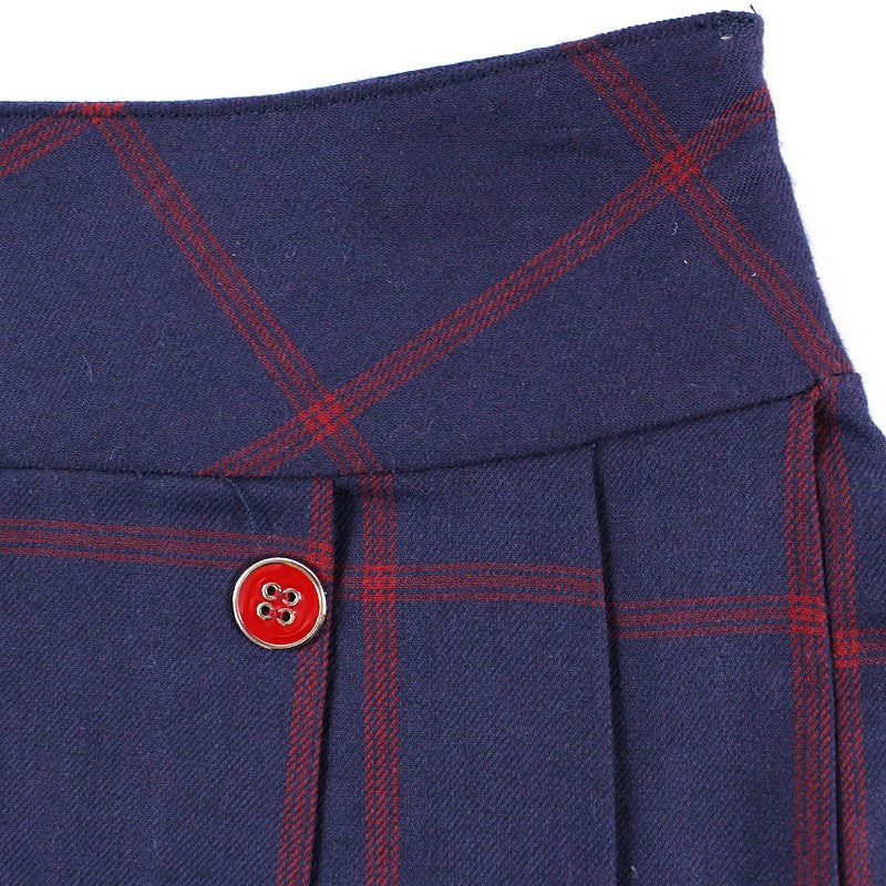 Dr.Kid DK463/O17 spódnica krata  na podszewce kolor granat -  - #tag1# - #tag2# - #tag3# - #tag4#