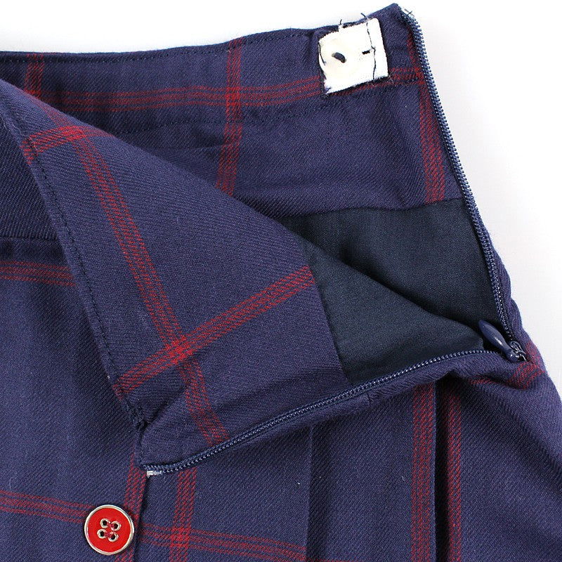 Dr.Kid DK463/O17 spódnica krata  na podszewce kolor granat -  - #tag1# - #tag2# - #tag3# - #tag4#