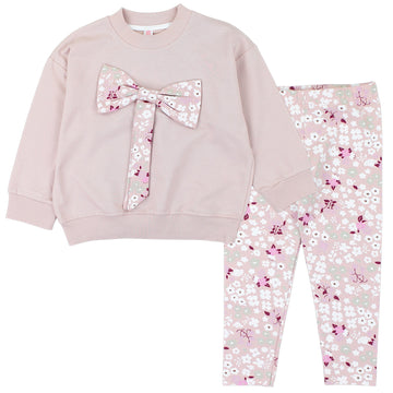Girl's bow set pink Mybella 259125-22125-40