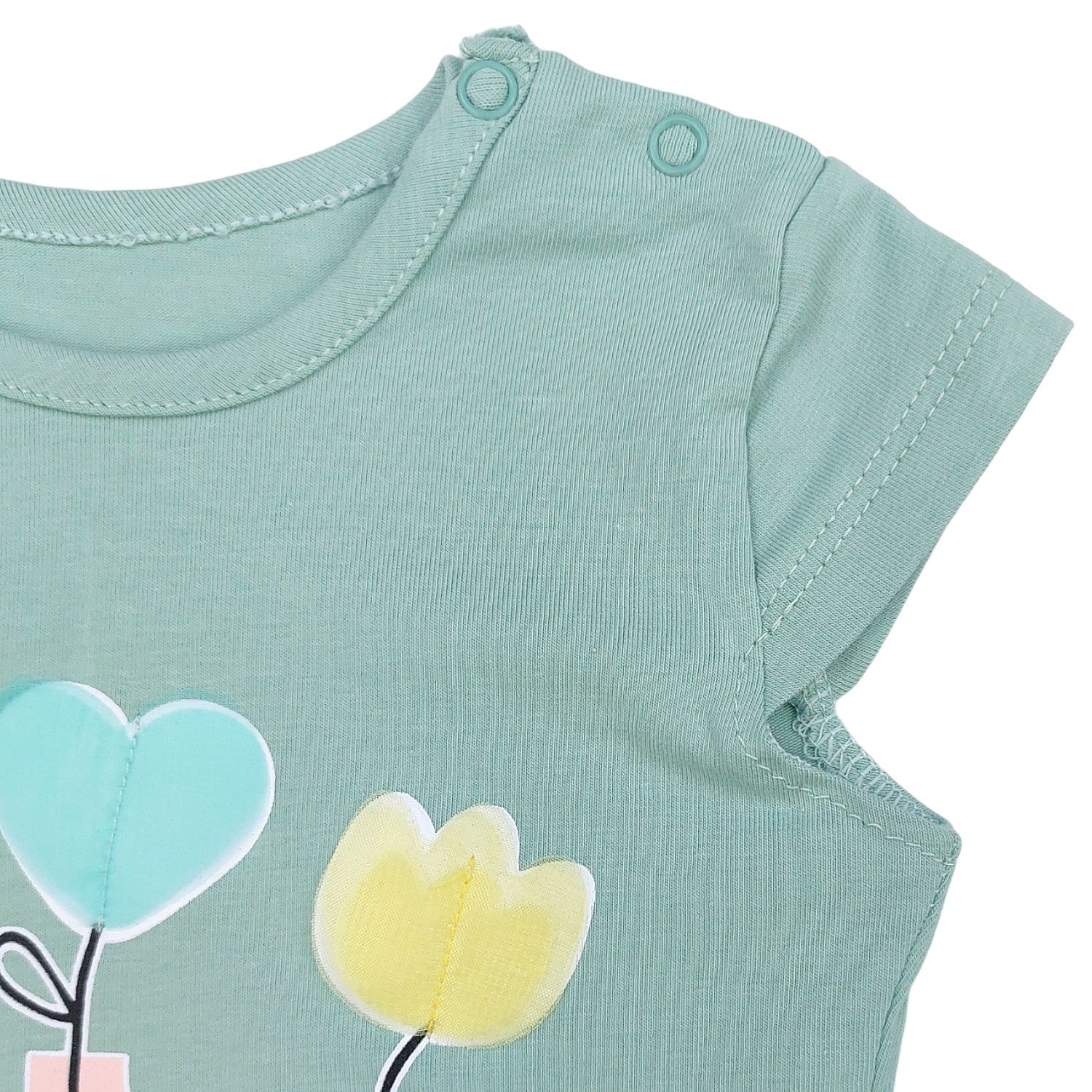 Komlet Bluzka Szorty dziewczynka mięta 16561-14524 GKMOD -  - #tag1# - #tag2# - #tag3# - #tag4#