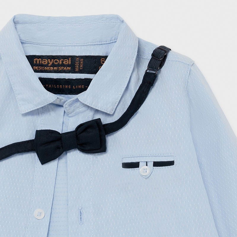 Koszula elegancka z muszką dla chłopców Mayoral 1120-96 Błękitny -  - #tag1# - #tag2# - #tag3# - #tag4#
