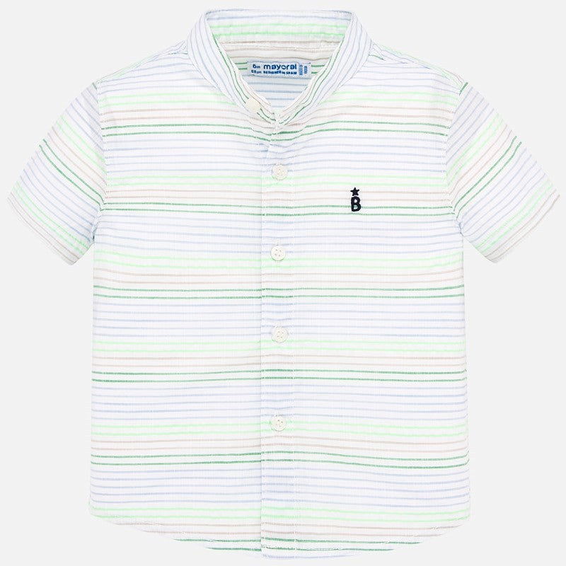 Koszula w paseczki na stójce dla chłopczyka Mayoral 1161-81 jabłkowy -  - #tag1# - #tag2# - #tag3# - #tag4#