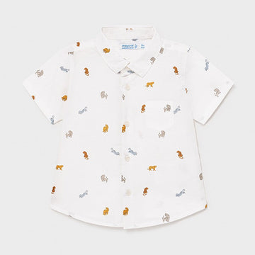 Koszula z nadrukiem dla chłopców Mayoral 1114-95 Biała -  - #tag1# - #tag2# - #tag3# - #tag4#