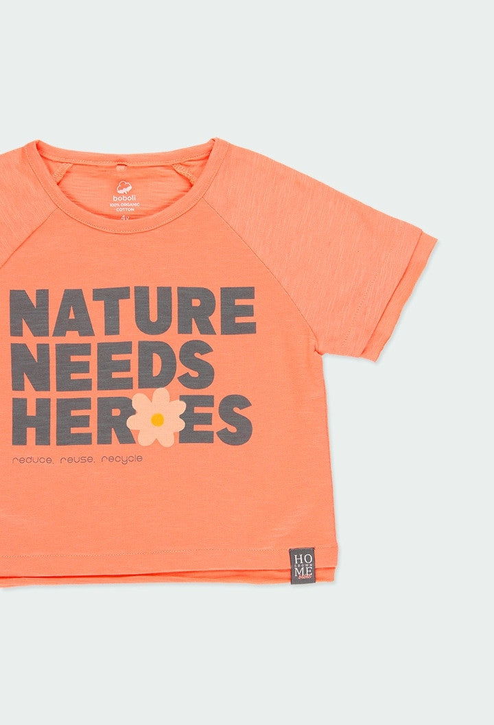 Koszulka dla dziewczynki Boboli 464004-5113 kolor pomarańczowy -  - #tag1# - #tag2# - #tag3# - #tag4#