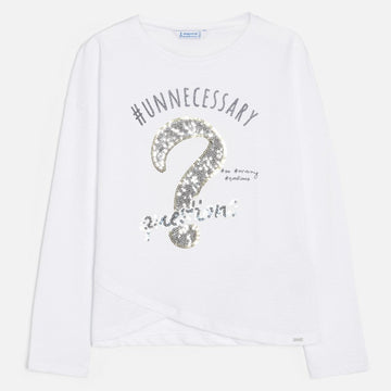 Koszulka z długim rękawem dziewczęca Mayoral 6026-64 Biały -  - #tag1# - #tag2# - #tag3# - #tag4#