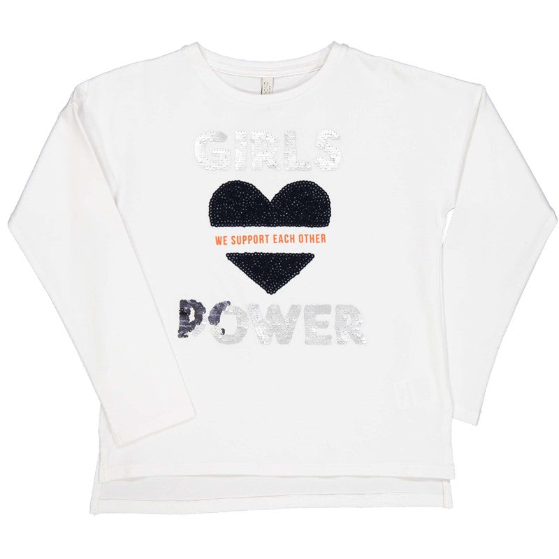 Koszulka z długim rękawem dziewczęca Trybeyond 94364-10E biała -  - #tag1# - #tag2# - #tag3# - #tag4#