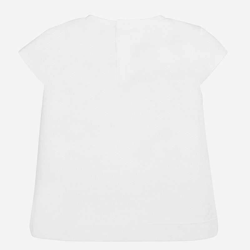Koszulka z krótkim rękawem dla dziewczynki Mayoral 1063-87 biała -  - #tag1# - #tag2# - #tag3# - #tag4#