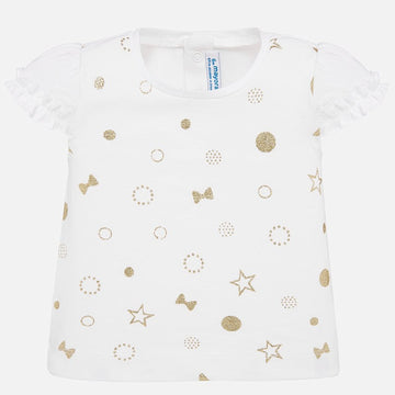 Koszulka z krótkim rękawem dziewczęca Mayoral 1057-56 beż -  - #tag1# - #tag2# - #tag3# - #tag4#