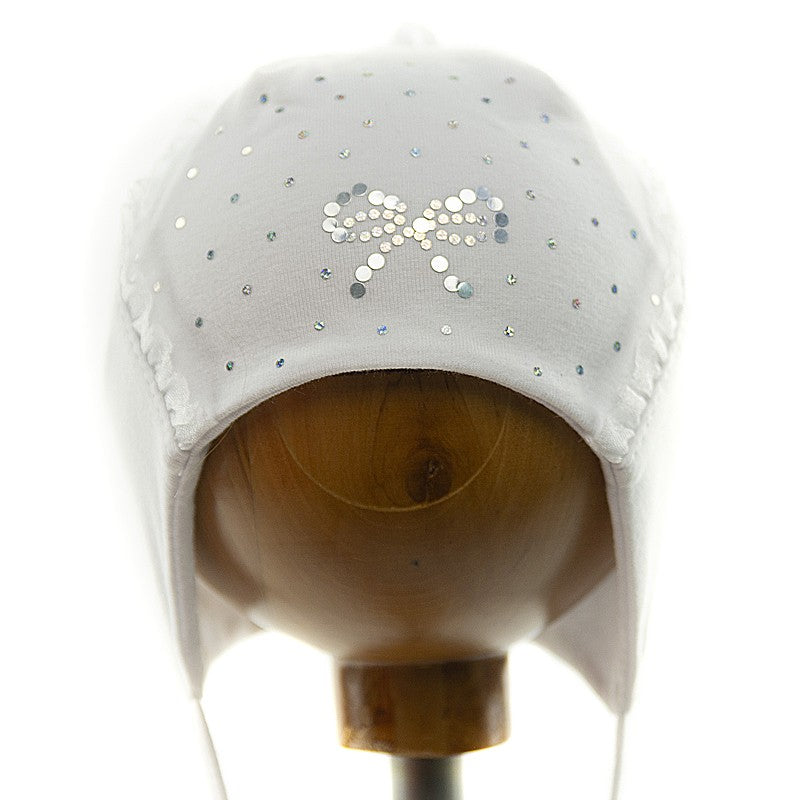 Krochetta czapka dziewczęca biała 4-460 -  - #tag1# - #tag2# - #tag3# - #tag4#