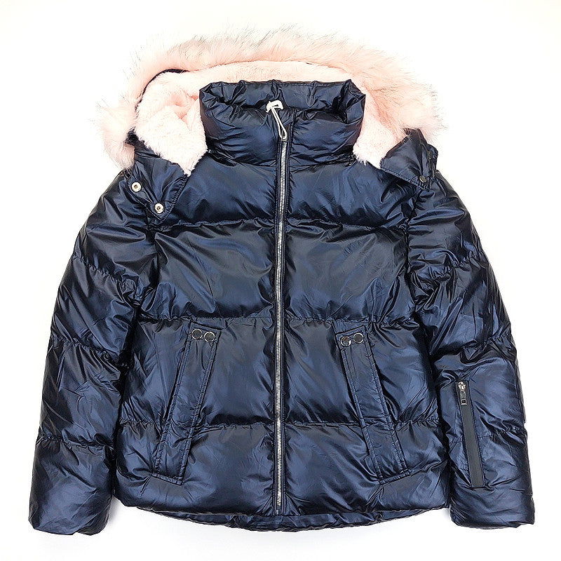 Kurtka Zimowa dziewczynka granat M-557-131123  GKMOD -  - #tag1# - #tag2# - #tag3# - #tag4#