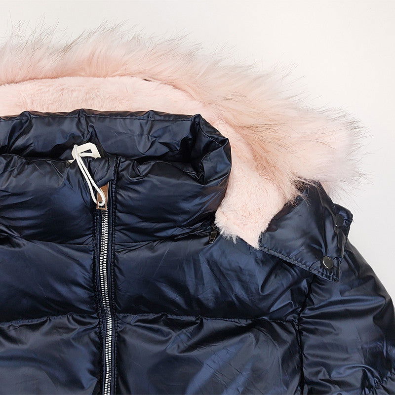 Kurtka Zimowa dziewczynka granat M-557-131123  GKMOD -  - #tag1# - #tag2# - #tag3# - #tag4#