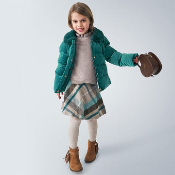 Kurtka welurowa dla dziewczynek Mayoral 4413-74 Zielony -  - #tag1# - #tag2# - #tag3# - #tag4#